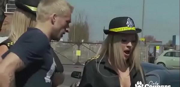  Big Tit Police Woman Cindy Behr Gives Up Her Pussy To A Traffic offender